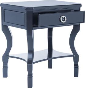 img 1 attached to 🛏️ Safavieh Home Collection Alaia Navy 1-Drawer Nightstand: Stylish Storage for Your Bedroom