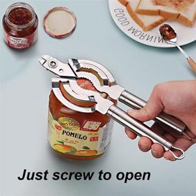 img 3 attached to Easy Grip Stainless Steel Jar Opener - 🔧 Heavy-Duty Lid & Cap Remover for Effortless Kitchen Use