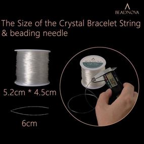 img 3 attached to BEADNOVA 0.6mm Clear Craft Wire Stretch Bracelet String Cord for Jewelry Making - Elastic Beading Thread Cord, 100m