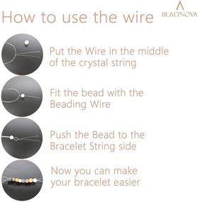 img 2 attached to BEADNOVA 0.6mm Clear Craft Wire Stretch Bracelet String Cord for Jewelry Making - Elastic Beading Thread Cord, 100m