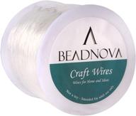 beadnova 0.6mm clear craft wire stretch bracelet string cord for jewelry making - elastic beading thread cord, 100m logo