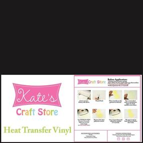 img 1 attached to Kate's Craft Store: 5 Pack of Black Heat Transfer Vinyl HTV/Iron-on Vinyl Sheets - 12x15 Inches - Compatible with Silhouette Cameo, Provo Cricut, and More