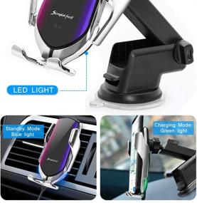 img 1 attached to 📱 White Wireless Car Charger Mount for iPhone 13/12/11/11 Pro/11 Pro Max/Xs MAX/XS/XR/X/8/8+, Samsung S10/S10+/S9/S9+/S8/S8+ - Compatible with Windshield, Dash, and Air Vent Phone Holder