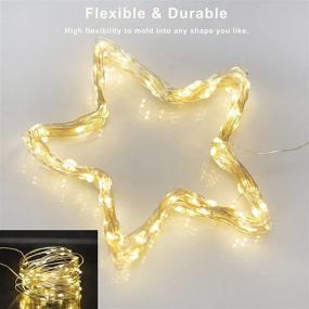 img 2 attached to Hemasxing Solar Christmas Lights Outdoor Waterproof 2 Pack 100 LED 33Ft Solar String Lights Warm White 8 Modes Copper Wire Solar Powered Fairy Lights For Xmas Garden Patio Yard Decoration