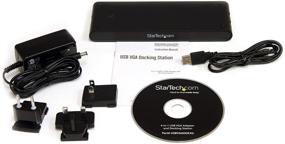img 1 attached to Universal Laptop USB Docking Station - StarTech.com with VGA, Audio, and Ethernet - USBVGADOCK2