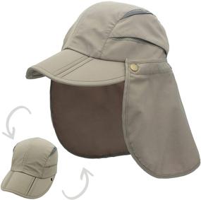 img 4 attached to 🧢 Boys' Removable Toddler Years Hats & Caps with Protective Bucket Accessories