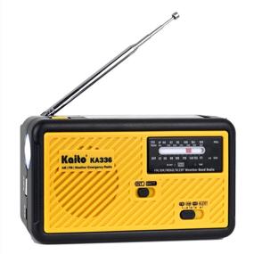 img 2 attached to 📻 Kaito Voyager ECO Emergency Radio with AM/FM NOAA Weather Alert, 5-Way Power Solar Crank Radio, LED Flashlight, and USB Mobile Phone Charger