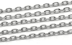 img 1 attached to 🔗 Cable Link Textured Chain for Beading & Jewelry Making in Meters