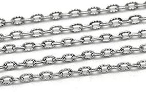 img 2 attached to 🔗 Cable Link Textured Chain for Beading & Jewelry Making in Meters