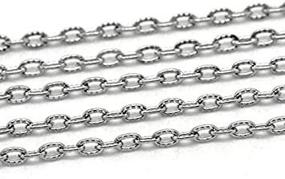 img 4 attached to 🔗 Cable Link Textured Chain for Beading & Jewelry Making in Meters