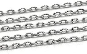 img 3 attached to 🔗 Cable Link Textured Chain for Beading & Jewelry Making in Meters