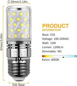 img 3 attached to 💡 BHCH Incandescent Equivalent Daylight Non-Dimmable LED Bulb