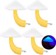 🍄 stylish mushroom-shaped led night lights: ideal adults and kids plug-in lamp with blue light and white cover for thanksgiving and christmas логотип