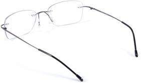 img 1 attached to 👓 Enhance Your Vision with WANWAN Rimless Frame Progressive Multifocus Reading Glasses for Women Readers