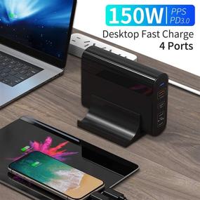 img 3 attached to 🔌 High-Power USB C Charger: HUNDA 150W 4-Port USB C Desktop Charger with 3 USB-C Power Delivery PPS 4+ & 1 USB 3.0 Fast Charging Station - Compatible with iPad, iPhone, Galaxy, MacBook, Pixel (Includes 1 USB C Cable)