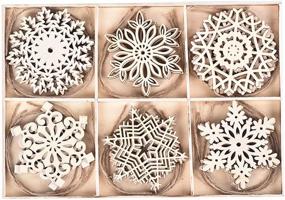 img 4 attached to Voiyio Unifinished Snowflakes Embellishments Decorations