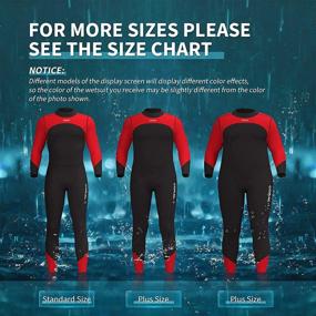 img 2 attached to Hevto Guardian 3mm Neoprene Full Scuba Diving Suits for Men and Women - Surfing & Swimming Long Sleeve Wetsuits, Back Zip Closure, Keep Warm in Water Sports