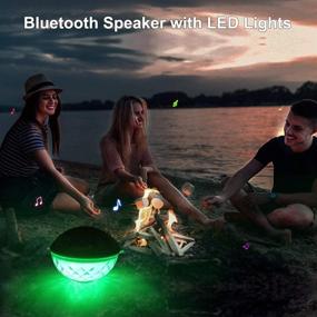 img 1 attached to 🏊 Плавающая беспроводная колонка с Bluetooth и яркими огнями - водонепроницаемая портативная душевая колонка со встроенным микрофоном и громким стереозвуком для бассейна, пляжа, домашней вечеринки, путешествий и активного отдыха на открытом воздухе.