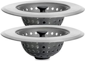 img 4 attached to OXO Good Grips Silicone Strainer Kitchen & Bath Fixtures