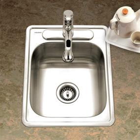 img 3 attached to 🚰 Houzer A1722-7BS-1 ADA Glowtone Stainless Steel Sink: Topmount 17x22 with 3 Holes - Premium Quality and Accessibility