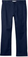👖 amazon essentials boys' clothing: straight-front uniform pants logo