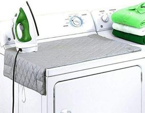img 4 attached to EASY SPA Large Ironing Mat for Countertop Washer and Dryer - Ironing Blanket for Table Top, 33”×18”