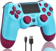 🎮 wireless p-4 controller with stereo headset jack & touch pad for p-4/slim/pro console (berry) logo