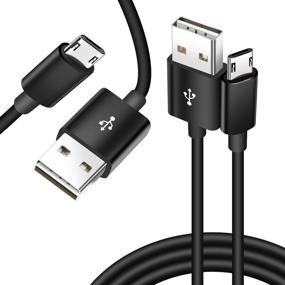 img 4 attached to Fast Charging Reversible 3 FT Micro USB Cable for Android - FLEAVER 2 Pack, Compatible with Samsung Galaxy S7 S6 J7 Edge & More (Black)