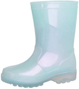 img 4 attached to 🌧️ Easy-On Handles Kids Rain Boots - Fun Patterns for Toddler Girls and Boys with Waterproof Shoes