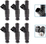 🔥 high-performance fuel injectors: cciyu 4 holes set - compatible with jeep cherokee, grand cherokee, wrangler & dodge ram vans 0280155784 (6 pieces) logo