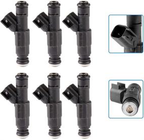 img 4 attached to 🔥 High-Performance Fuel Injectors: cciyu 4 Holes Set - Compatible with Jeep Cherokee, Grand Cherokee, Wrangler & Dodge Ram Vans 0280155784 (6 Pieces)