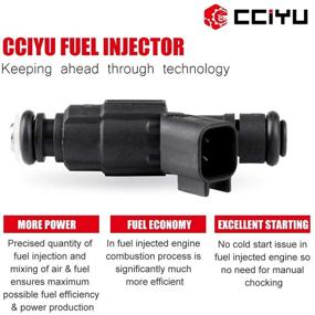 img 2 attached to 🔥 High-Performance Fuel Injectors: cciyu 4 Holes Set - Compatible with Jeep Cherokee, Grand Cherokee, Wrangler & Dodge Ram Vans 0280155784 (6 Pieces)