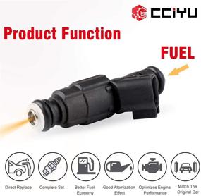 img 1 attached to 🔥 High-Performance Fuel Injectors: cciyu 4 Holes Set - Compatible with Jeep Cherokee, Grand Cherokee, Wrangler & Dodge Ram Vans 0280155784 (6 Pieces)