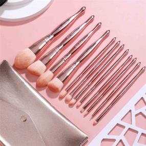 img 1 attached to 💄 Enhance Your Makeup Routine with the BS-MALL Makeup Brush Set: 12 Pcs Premium Synthetic Brushes for Perfect Foundation, Concealer, Eyeshadow, Blush, and Lip Application in Rose