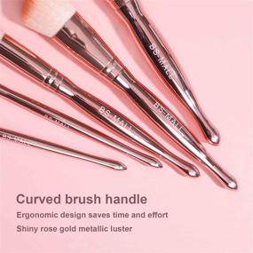 img 2 attached to 💄 Enhance Your Makeup Routine with the BS-MALL Makeup Brush Set: 12 Pcs Premium Synthetic Brushes for Perfect Foundation, Concealer, Eyeshadow, Blush, and Lip Application in Rose