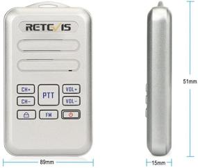 img 1 attached to 📻 Retevis RT20 Мини рационы - Взрослые Двухстороннее радио, небольшой 16-канальный громкоговоритель с руками, легкий дизайн с петлей (Серебряный, 1 упаковка)