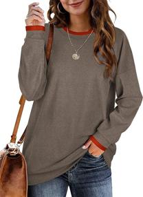 img 4 attached to Sweatshirts Women Sweaters Crewneck Winter Outdoor Recreation in Hiking & Outdoor Recreation Clothing
