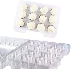 img 3 attached to 🧁 Convenient Mini Cupcake Storage and Transport Solution: Mini Cupcake Container Boxes with Compartments