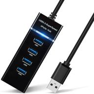 🔌 usb hub split multiport adapter - expand your laptop's connectivity with usb 3.0 splitter for multiple ports, perfect for ps4 and pc accessories logo