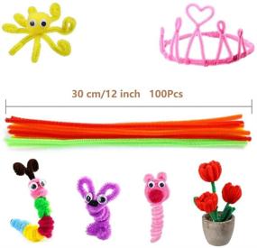 img 1 attached to All-in-One DIY Crafts Set: Pipe Cleaners, Letter Beads, Pom Poms, Art Supplies for Girls Ages 4-10