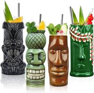 🍹 tiki mugs cocktail set professional: elevate your mixology game! logo