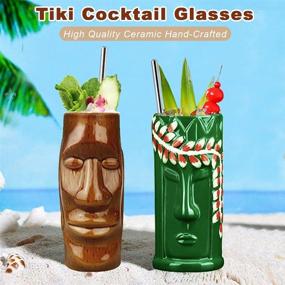 img 2 attached to 🍹 Tiki Mugs Cocktail Set Professional: Elevate Your Mixology Game!