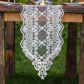 img 4 attached to 🖼️ ARTABLE Rectangle Embroidered Exquisite Table Runner - 30X120Cm