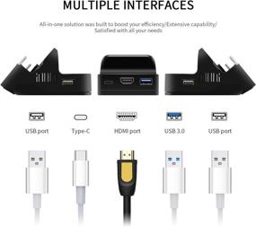 img 1 attached to Portable Switch Dock Compatible with HDMI Adapter and USB 3.0 for Switch, binbok Switch TV Charging Dock