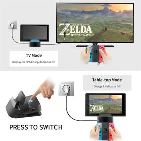 img 3 attached to Portable Switch Dock Compatible with HDMI Adapter and USB 3.0 for Switch, binbok Switch TV Charging Dock