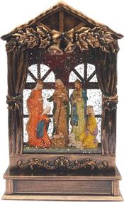 img 3 attached to 🎄 GoldStar Christmas Nativity Set Holy Family - Religious Christmas Snow Globe with Liquid Swirling Glitter, Christmas Lantern Tabletop Decoration - Great Battery Operated - 2572