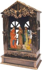 img 1 attached to 🎄 GoldStar Christmas Nativity Set Holy Family - Religious Christmas Snow Globe with Liquid Swirling Glitter, Christmas Lantern Tabletop Decoration - Great Battery Operated - 2572