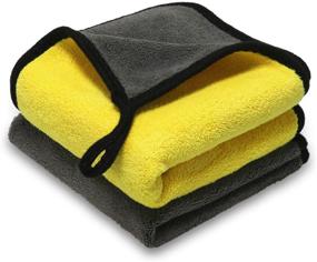 img 4 attached to 🧽 Super Absorbent Ultra-Thick Microfiber Cleaning Cloths - Versatile Household Kitchen Towels, Drying Towel, Glass Cleaning Towels, and Soft Cleaning Rags