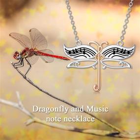 img 2 attached to 🐉 Sterling Silver Dragonfly Necklace: A Melodic Gift for Women and Girls by PROESS