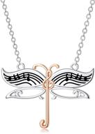 🐉 sterling silver dragonfly necklace: a melodic gift for women and girls by proess logo